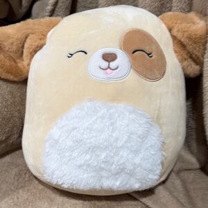 Plush Dog Toy - Cream and Brown